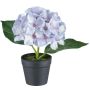 Decorative flower Hydrangea LENDYN in decorative pot, light violet, 8"/20cm