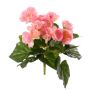 Artificial begonia BIRMA on a stick, pink, 8"/20cm, Ø1.2"-2"/3-5cm