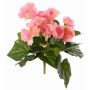 Artificial begonia BIRMA on a stick, pink, 8"/20cm, Ø1.2"-2"/3-5cm