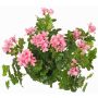 Artificial geranium MIA on a stick, light pink, 16"/40cm, Ø2"-3.1"/5-8cm