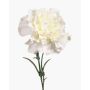 Artificial carnation VANERA, white, 24"/60cm, Ø3.1"/8cm