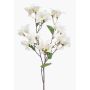 Decorative Bougainvillea MOWLER branch with flowers, cream, 28"/70cm