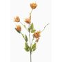 Decorative branch, checkerboard flower WALTOR, yellow-orange, 33"/85cm