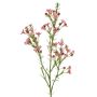 Decorative wax flower branch FRINDALS, dark pink, 65cm, Ø1.5–2cm