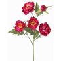 Artificial peony branch LARDUAN, Eco Collection, fuchsia, 24"/60cm, Ø2.8"/7cm