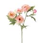 Artificial peony branch LARDUAN, Eco Collection, pink-white, 60 cm, Ø 7 cm