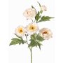 Artificial peony branch LARDUAN, Eco Collection, pale pink-white, 24"/60cm, Ø2.8"/7cm