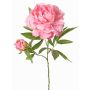 Artificial peony WARDUAN, Eco Collection, pink, 26"/65cm, Ø5.9"/15cm