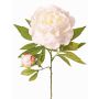 Artificial peony WARDUAN, Eco Collection, white, 26"/65cm, Ø5.9"/15cm