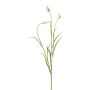 Artificial clover branch FEVOR with flowers, cream, 28"/70cm