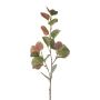 Artificial eucalyptus branch KALHEN, green-purple, 75cm