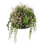 Artificial flower arrangement: Impatiens DANFIR, mint, fern, clover, white-green, 50cm, Ø32cm