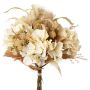 Artificial bouquet of hydrangea and globe thistle FISMA, cream-brown, 18"/45cm
