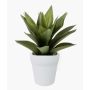 Fake agave DESIREE, in a terracotta pot, green, 12"/30cm, Ø10"/25cm