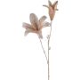 Decorative branch Lily UWENRA, beige-champagne, 26"/65cm