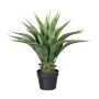 Artificial succulent Agave americana GLURM in decorative pot, green-grey, 22"/55cm