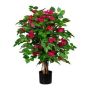Artificial Bougainvillea WINDEF tree with flowers, natural trunk, crossdoor, cerise, 3ft/100cm