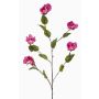 Decorative hibiscus branch KILFON with flowers, purple, 4ft/115cm