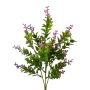 Artificial butcher's broom LASTAS on a stem, with berries, green-purple, 14"/35cm