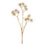 Artificial branch Japanese aralia KLORIM with flowers, gold, 14"/35cm