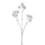 Artificial branch Japanese aralia KLORIM with flowers, silver, 14"/35cm