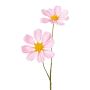 Decorative marigold branch BOLHIN, metallic pink, 22"/55cm