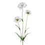 Artificial poppy branch IGNIS, white, 28"/70cm