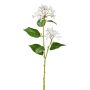 Artificial lilac branch AMERA, white, 22"/55cm