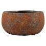 Ceramic plant bowl OLEG, rusty brown, 5.5"/14cm, Ø11"/29cm