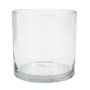 Cylindrical lantern glass SANSA OCEAN, recycled, transparent, 4"/10cm, Ø4"/10cm