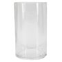 Cylindrical vase made of glass SANSA OCEAN, recycled, clear, 8"/20cm, Ø4.7"/12cm