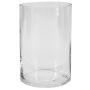 Cylindrical vase made of glass SANSA OCEAN, recycled, clear, 6"/15cm, Ø4"/10cm