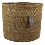 Flower basket AMPARO, seagrass, beige, 10"/26cm, Ø11"/28cm