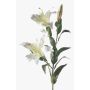 Fake flower lily KIRSTEN, white, 33"/85cm, Ø5.9"/15cm