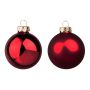 CLARIBELLE Christmas tree bauble, matt-gloss, 36 pieces, burgundy, Ø4cm