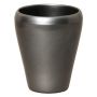 Conical vase for orchids NAZARABAD, ceramic, anthracite, 6.7"/17cm, Ø5.5"/14cm