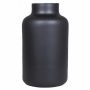 Glass table vase SIARA, black matt, 10"/25cm, Ø6"/15cm