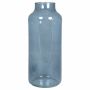 Glass table vase SIARA, blue-clear, 14"/35cm, Ø6"/15cm