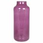 Glass table vase SIARA, pink-clear, 14"/35cm, Ø6"/15cm