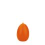 Egg-shaped candles, Easter LEONITA, orange, 6cm, 4.5cm, 7h – Made in Germany