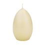 Egg-shaped candles, Easter LEONITA, cream, 12cm, 8cm, 40h – Made in Germany