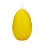 Egg-shaped candles, Easter LEONITA, yellow, 4.7"/12cm, 3.1"/8cm, 40h - Made in Germany