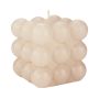 MARAVILLA decorative bubble candle, cream, 8.5 x 8.5 x 8.5 cm – Made in Germany