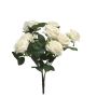 Fake rose bush KAILIN on spike, cream, 16"/40cm