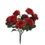Fake rose bush KAILIN on spike, red, 16"/40cm