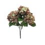Artificial hydrangea LINJIA on spike, brown-green, 18"/45cm