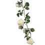 Artificial garland of roses KAILIN, cream, 5ft/145cm