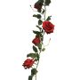 Artificial garland of roses KAILIN, red, 5ft/145cm