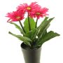 Artificial gerbera XIAOOU in decorative pot, pink, 10"/25cm