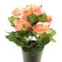Artificial begonia HETIAN, salmon, 10"/25cm